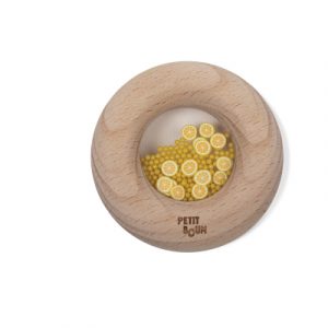 Hochet sensoriel petit boum donuts citron