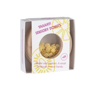 Hochet sensoriel petit boum donuts citron