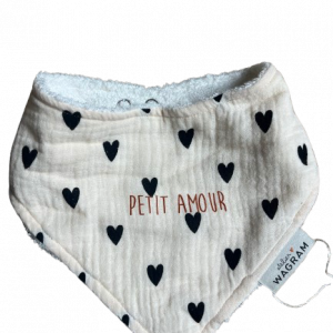 Bavoir bandana coeurs