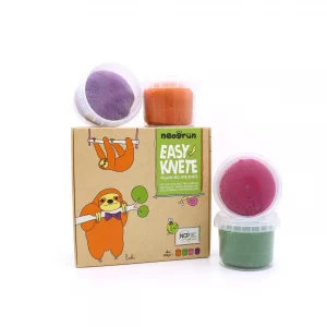 Pâte à modeler facile bio vegan - lot de 4 