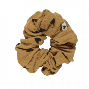 Chouchou camel coeur gaze de coton
