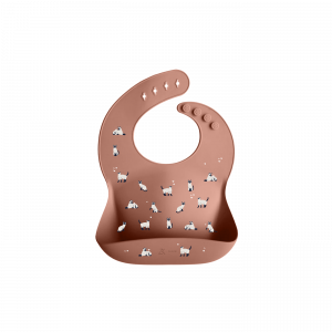 Bavoir en silicone - minouche rose
