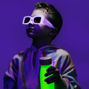 Bouteille sensorielle Float Jaune fluorescente