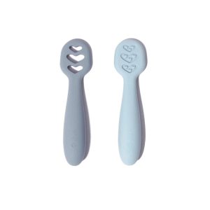 Lot de 2 pré-cuillères en silicone bleu