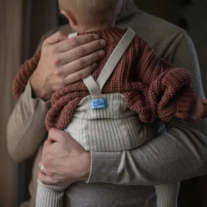 Collant à bretelles coton bio avec pieds - Cream blend