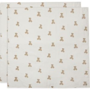 Lot de 2 maxi langes en coton ours Teddy Bear (115 x 115 cm)