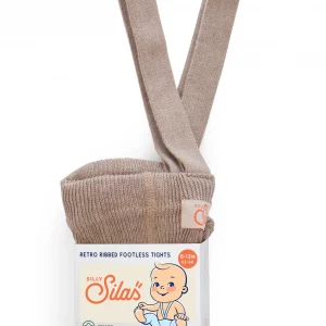 Collant à bretelles coton bio sans pieds - peanut blend