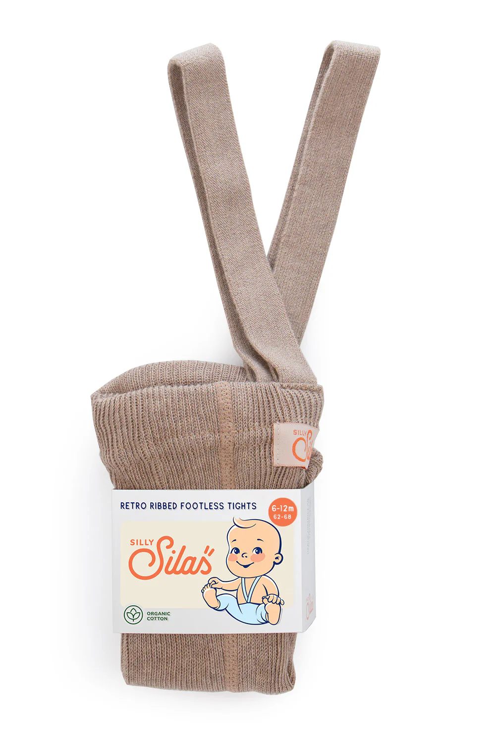 Collant à bretelles coton bio sans pieds - peanut blend