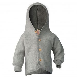 Veste à capuche en laine avec boutons en bois enfant - Engel