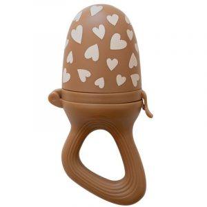 Tétine grignoteuse et 4 embouts Fall In Love camel
