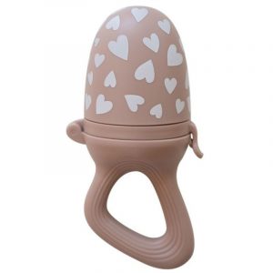 Tétine grignoteuse et 4 embouts Fall In Love taupe rose