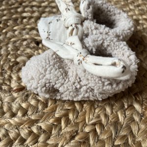 Chaussons reversibles Sherpa beige