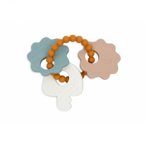 Anneau de dentition porte-clé silicone Lovely Birds