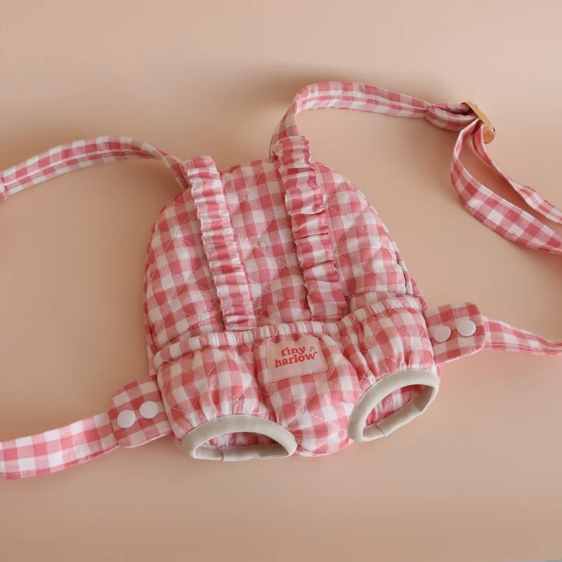 Porte bébé vichy rose