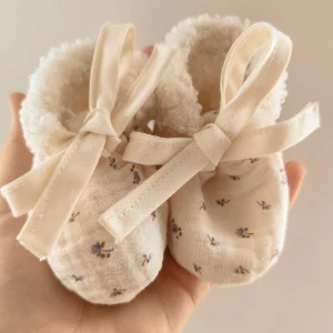 Chaussons reversibles sherpa blanc