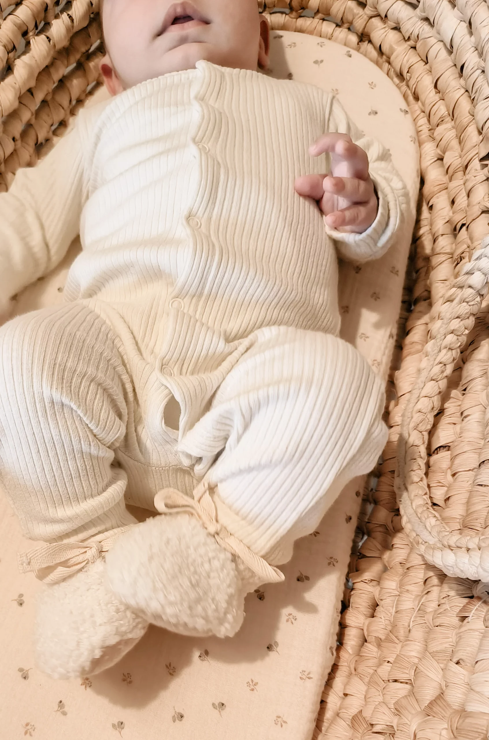 Chaussons reversibles sherpa blanc – Image 2