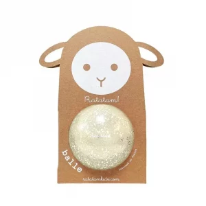 Petit ballon pailleté mouton bulle argent 10cm