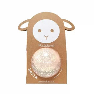 Petit ballon pailleté mouton bulle rose 10cm