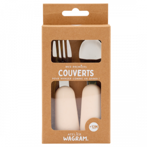Couverts en silicone - crème