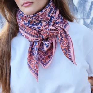 Foulard indien - Lucette pink