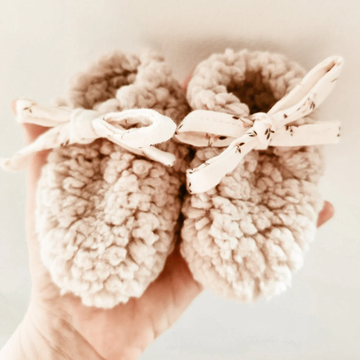 Chaussons reversibles Sherpa beige
