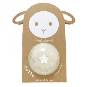 Petit ballon pailleté mouton Summer bleu 10 cm