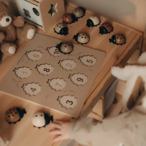 Puzzle en bois coccinelle 