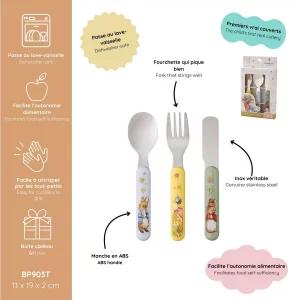 Set de 3 couverts pierre lapin