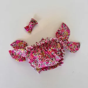Maillot de bain en liberty Emma et Georgina fushia