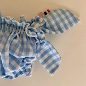 Maillot de bain en vichy bleu ciel